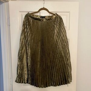 Banana Republic Women's Gold Pleated Skirt